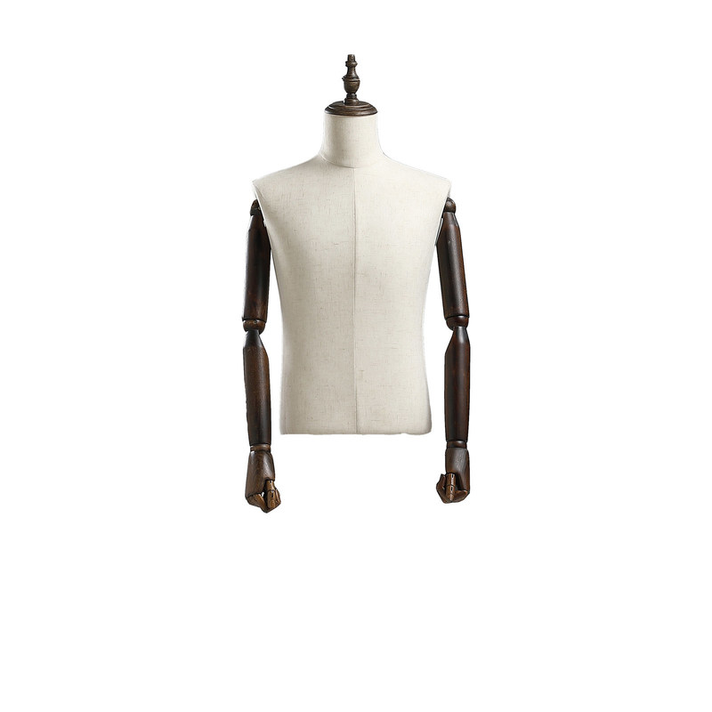 স্ট্রিট স্টাইল অর্ধেক শরীরের পুরুষ ম্যানিকিউন ফ্যাশন স্টোরগুলির জন্য প্রাকৃতিক শরীরের বাঁক সহ